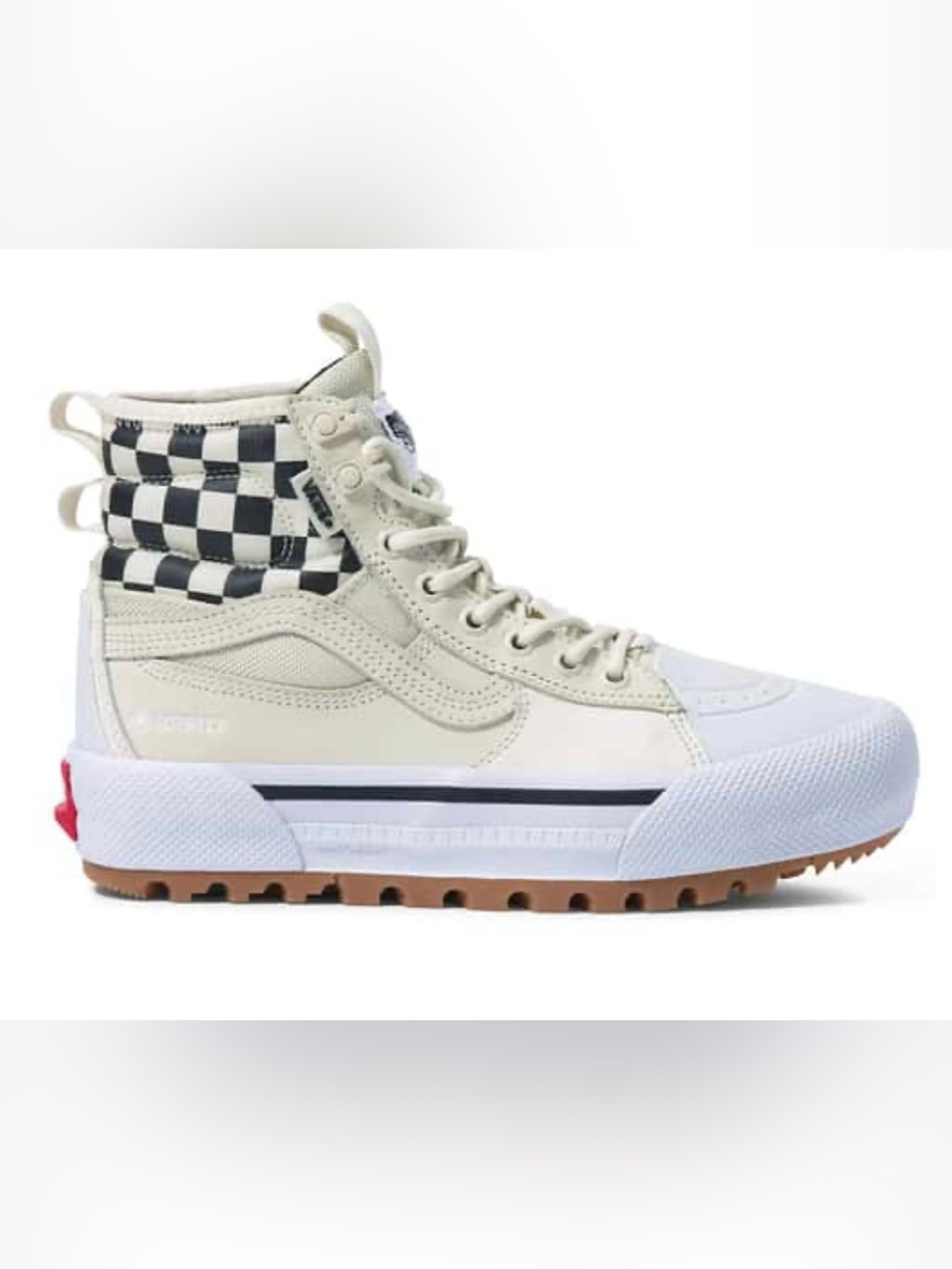 NEW Vans Sk8-Hi Gore-Tex MTE-3 High Top Winter Boots Cream & Black Checkerboard